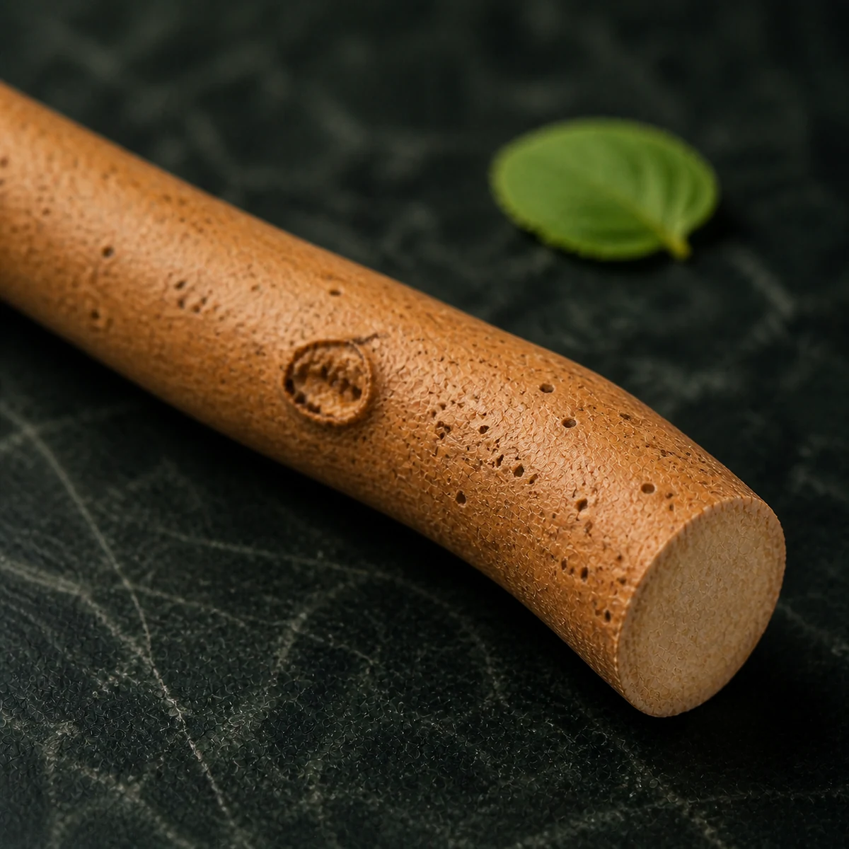 Gros plan sur l'écorce du siwak menthe