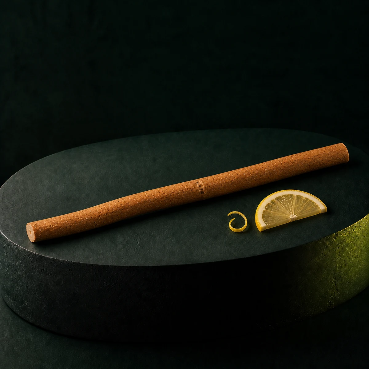 Bâton de siwak citron nu avec zeste de citron