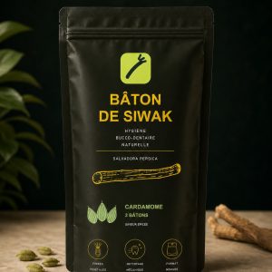 Sachet Bâton de Siwak à la cardamome, hygiène bucco-dentaire naturelle Salvadora persica