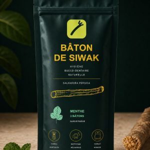 Sachet Bâton de Siwak à la menthe, hygiène bucco-dentaire naturelle Salvadora persica