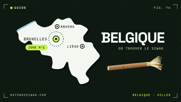Carte de la Belgique : Bruxelles en zone n°1 pour trouver du siwak, puis Anvers et Liège